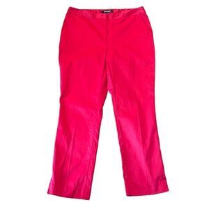 Ellen Tracy NWT red cardinal straight crop pants 4